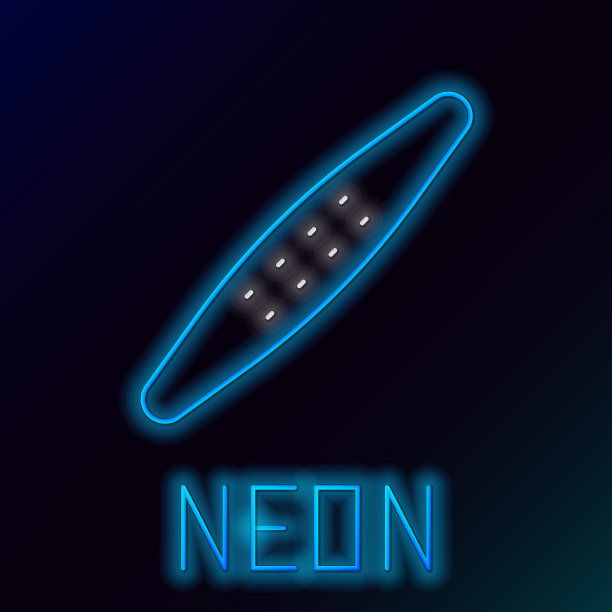 发光的霓虹灯线指甲文件宠物图标孤立的黑色背景。专业的家庭宠物美容治疗。色彩缤纷的轮廓概念。向量图片下载