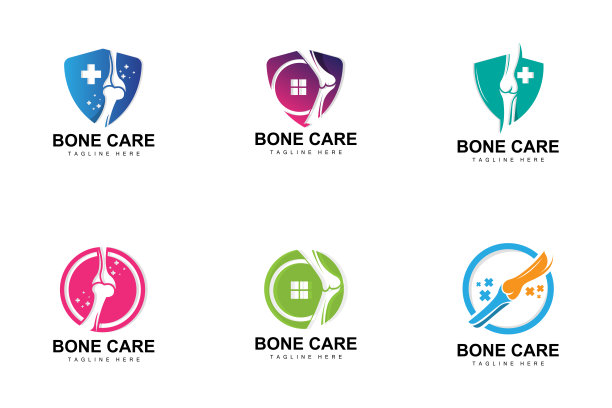 骨骼保健图标，身体健康矢量，骨骼健康设计，药房，医院，健康产品品牌图片下载