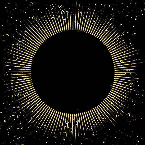 金碧辉煌的金色框架材料图片下载