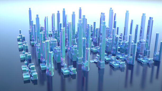 科技数字化背景城市图片下载