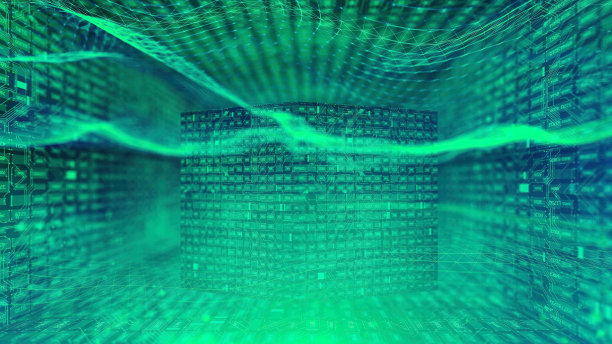 面板电路板与数字处理器的概念背景图片下载