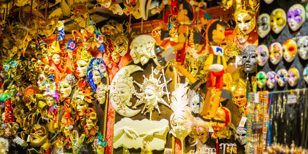 威尼斯的面具。意大利图片下载