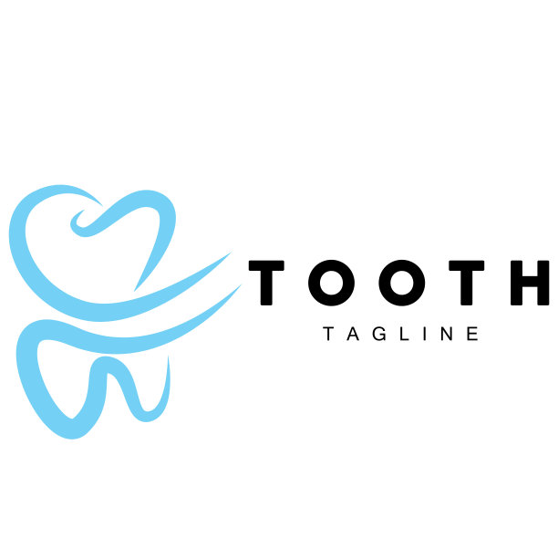 牙齿标志，牙科护理矢量，插图图标设计图片下载