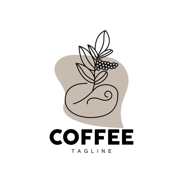 咖啡标志，咖啡树设计，咖啡饮料矢量，图标品牌说明符号图片下载