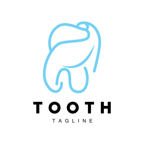 牙齿标志，牙科护理矢量，插图图标设计图片下载
