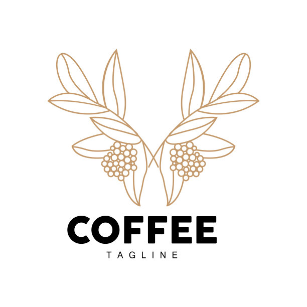 咖啡标志，咖啡树设计，咖啡饮料矢量，图标品牌说明符号图片下载