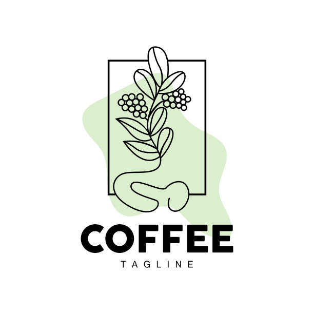 咖啡标志，咖啡树设计，咖啡饮料矢量，图标品牌说明符号图片下载