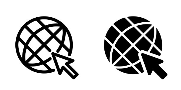 插图矢量图形的全球图标模板图片下载