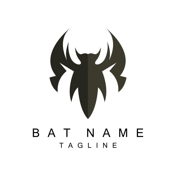 夜动物万圣节蝙蝠标志矢量符号图片下载