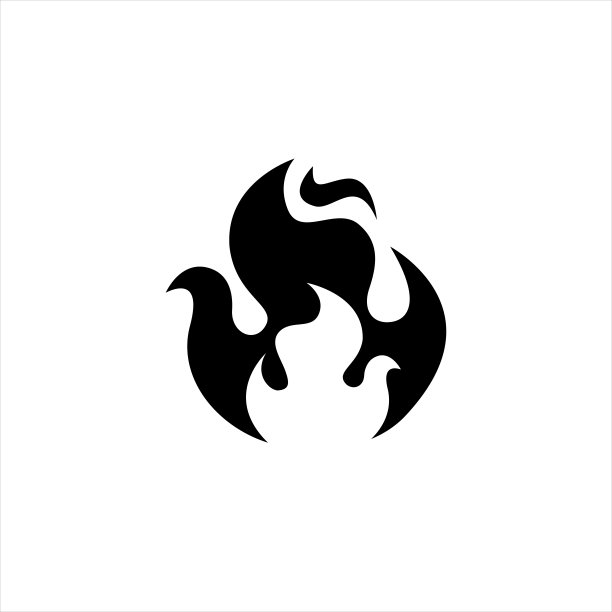 火焰图标。黑色图标孤立在白色背景。火焰的轮廓。简单的图标。网站页面和移动应用设计向量元素。图片下载