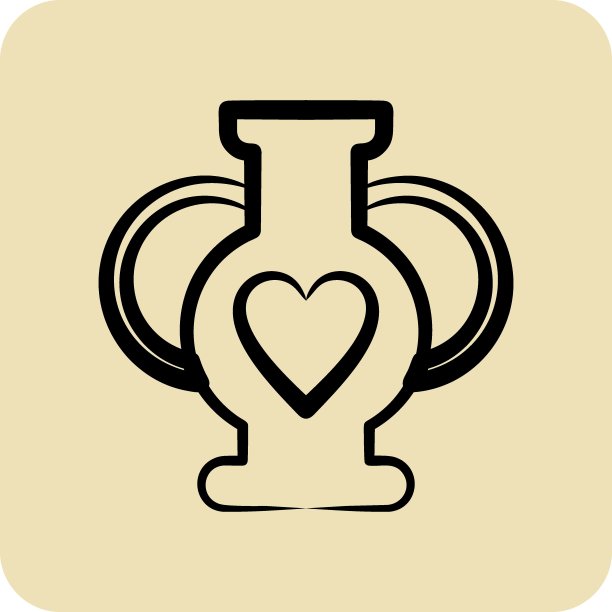 图标花瓶2。与装饰符号有关。手绘风格。简单的设计可编辑。简单的说明图片下载