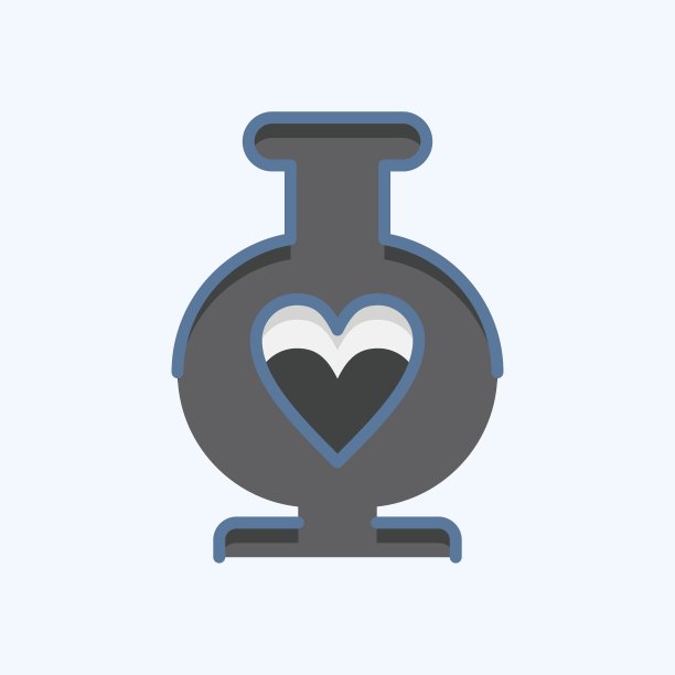 图标的花瓶。与装饰符号有关。涂鸦风格。简单的设计可编辑。简单的说明图片下载