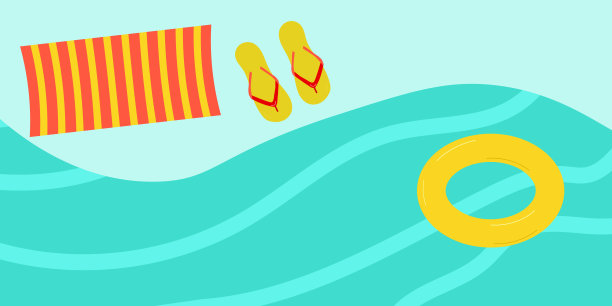 在湛蓝的池水中放松。图片下载