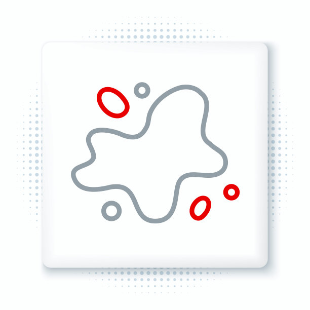 线水溢出图标隔离在白色背景。色彩缤纷的轮廓概念。向量图片下载