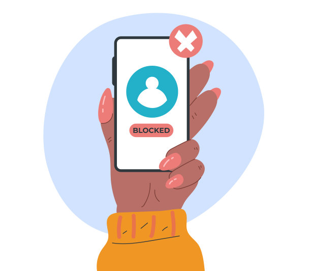 手机冷呼手机屏蔽无视概念。矢量图形设计插图图片下载
