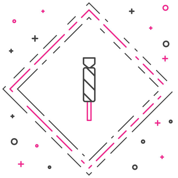 线糖果图标孤立的白色背景。色彩缤纷的轮廓概念。向量图片下载