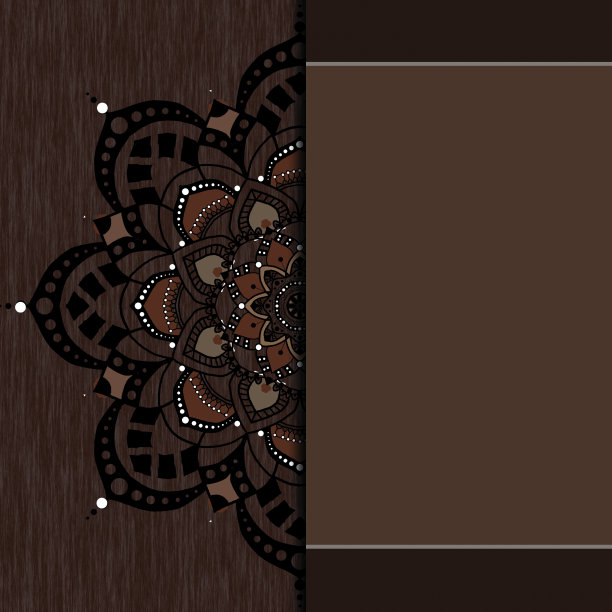 曼陀罗模板上的方形背景图片下载