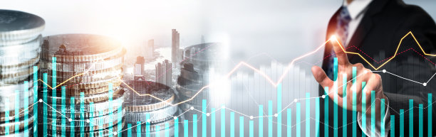 商人与数字金融业务图表的感知技术图片下载