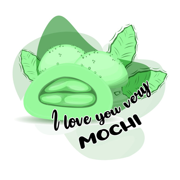 奶油麻糬抹茶，亚洲美食中的甜点图片下载