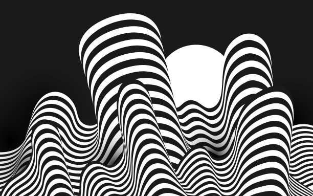 80年代合成波风格的景观与蓝色网格山和太阳峡谷图片下载