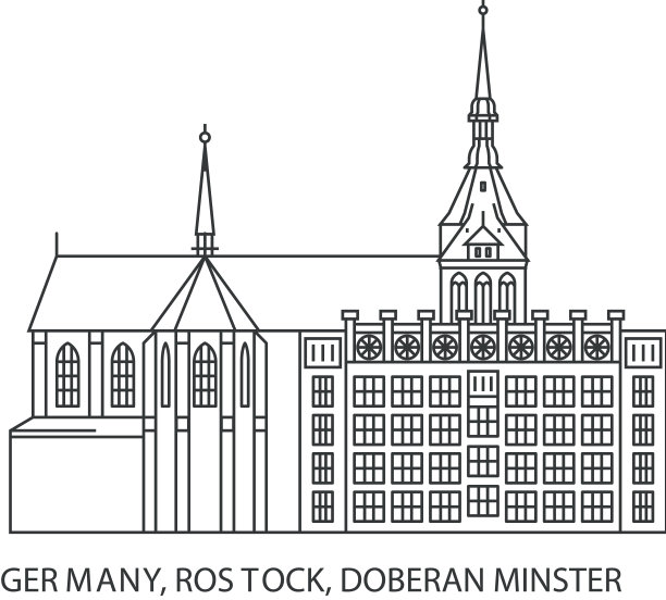 德国罗斯托克杜伯兰大教堂旅游地标图片下载
