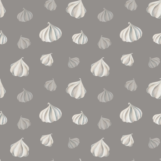 水彩无缝图案与蛋白霜。手绘甜蜜的白色孤立的背景。用于设计师，菜单，商店，测谎，酒吧，小酒馆，餐厅，用于明信片，包装纸，封面。海报及纺织品图片下载