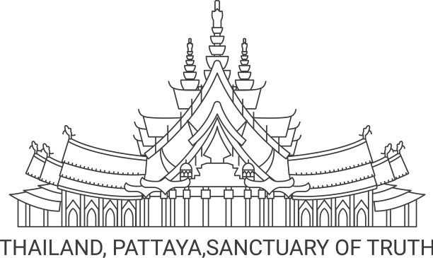 泰国芭堤雅真理之旅的避难所图片下载