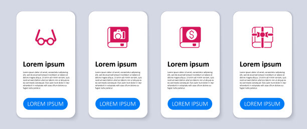 集书作为礼物，金融书，相册画廊和眼镜。业务信息图表模板。向量图片下载
