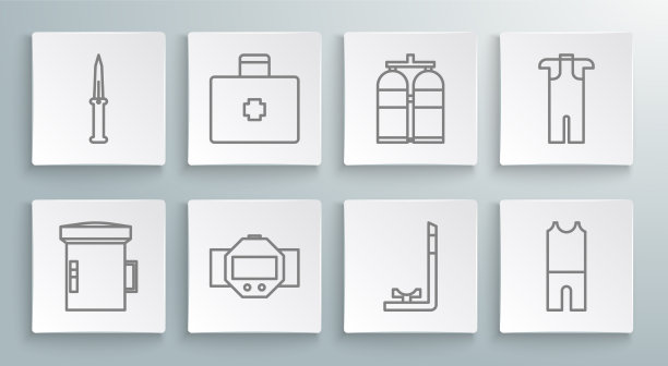 为潜水员的急救箱准备好大手电筒图片下载