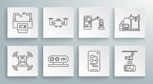 设置线无人机飞行与行动相机3d图片下载