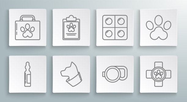 设置线宠物小瓶医疗剪贴板图片下载