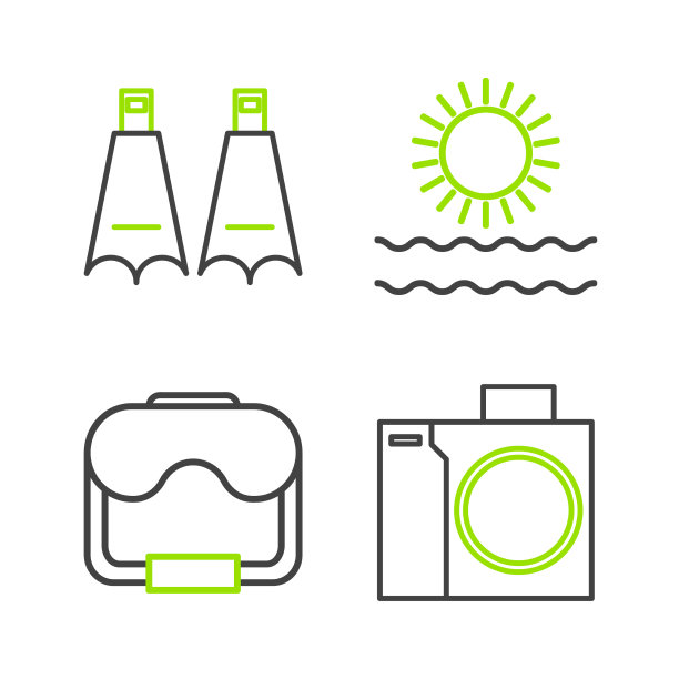 设置线摄影相机潜水员潜水面罩太阳图片下载