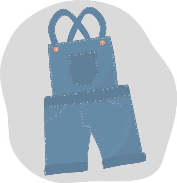 牛仔布工作服。园艺用服装。高质量的矢量插图。图片下载