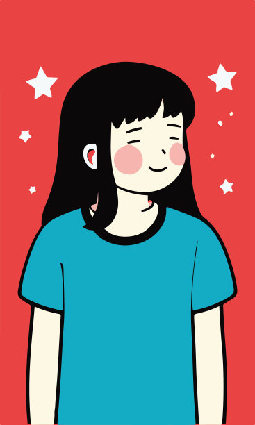 一个有着短睫毛和黑发的开朗女孩图片下载