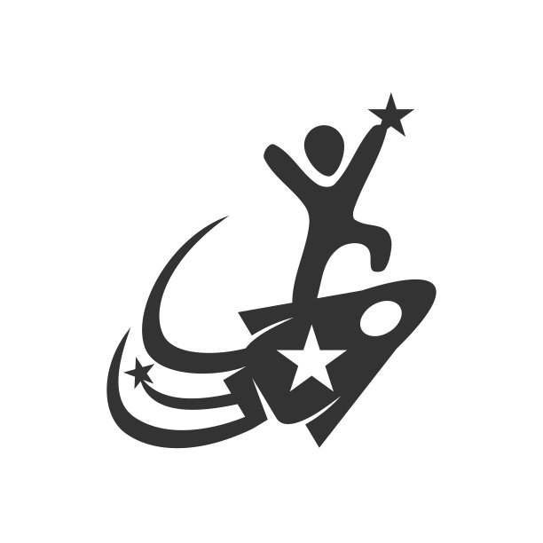 达到梦想标志。模板图标插图品牌标识。孤立而扁平的插图。矢量图形图片下载