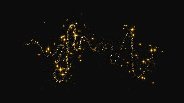 金光闪闪的纸屑波和星尘图片下载