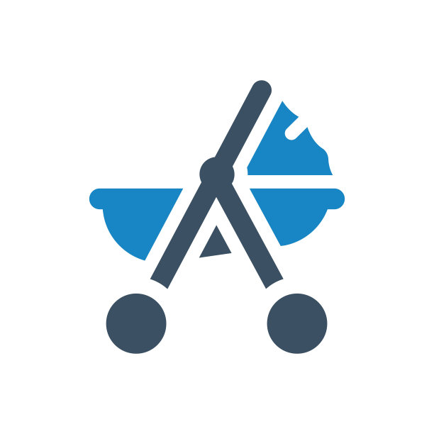 婴儿车，婴儿车图标矢量插图图片下载