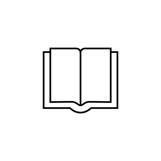 书籍线条图标，logo矢量素材图片下载