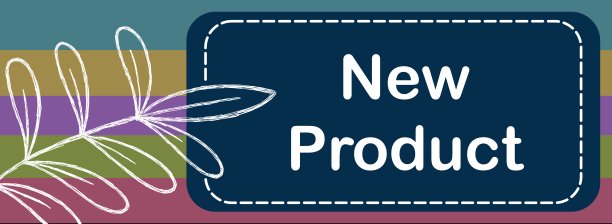 新产品彩色条纹叶分支文字水平图片下载