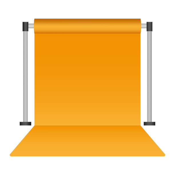 黄纸工作室背景。画布工作室在现实主义风格。矢量插图。图片下载