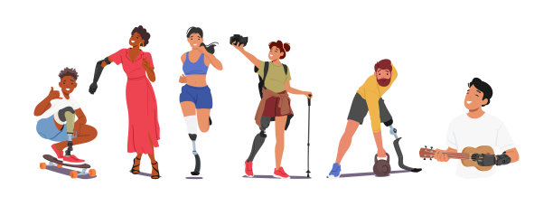 拥有假肢的角色使用技术来替换失去的肢体或身体部位，使他们能够恢复日常活动图片下载