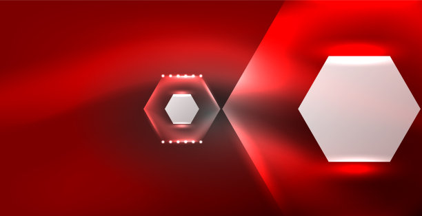 霓虹六边形背景高科技设计图片下载