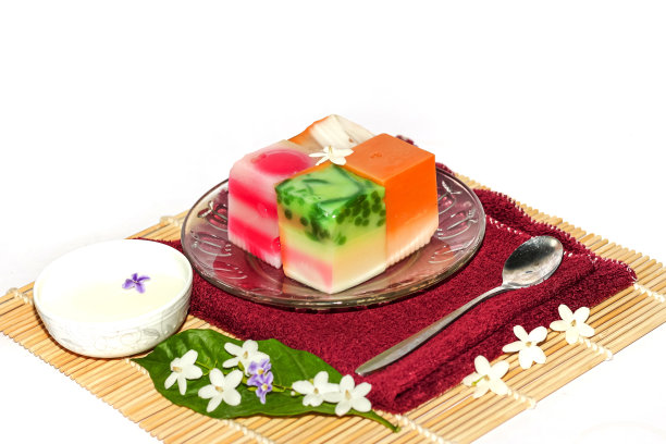 泰国甜点用果冻。图片下载