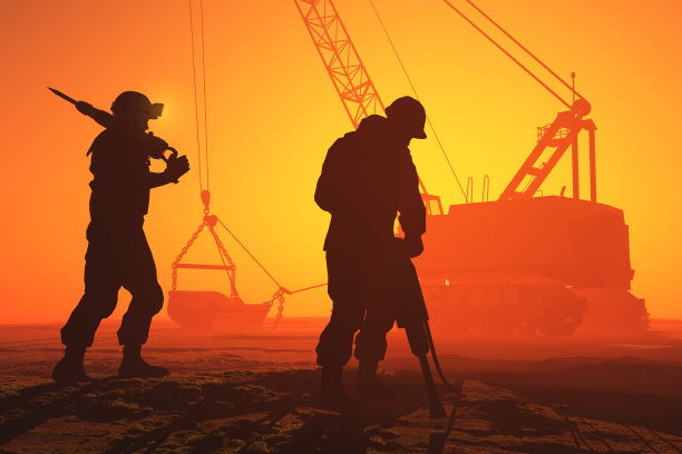 工人的剪影图片下载