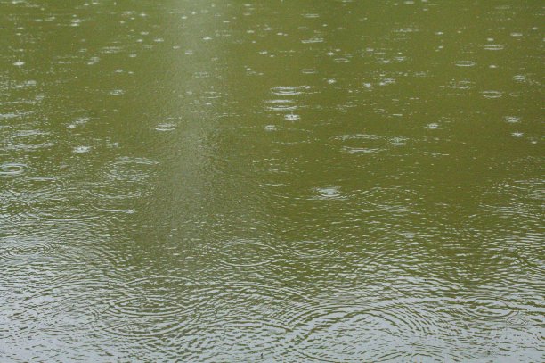 雨滴落在湖面上图片下载