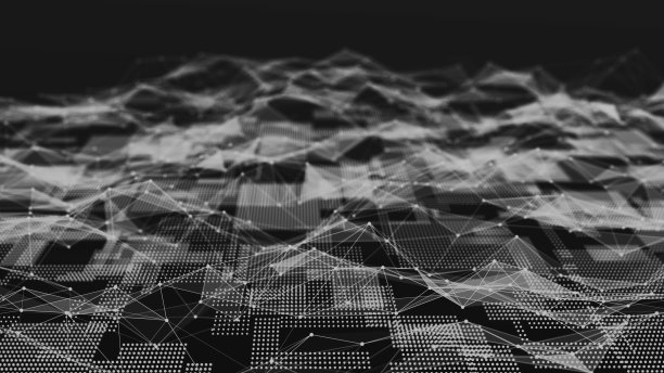 数字技术背景。大数据可视化。技术和科学。3 d渲染。图片下载