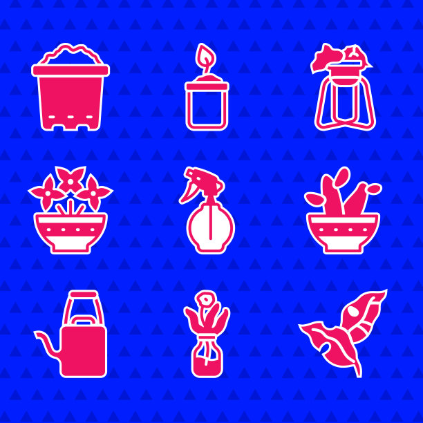 设置水喷瓶花在玻璃热带图片下载