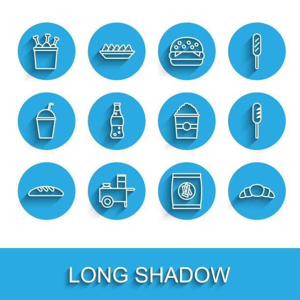 设线面包、面包、快餐小吃车图片下载