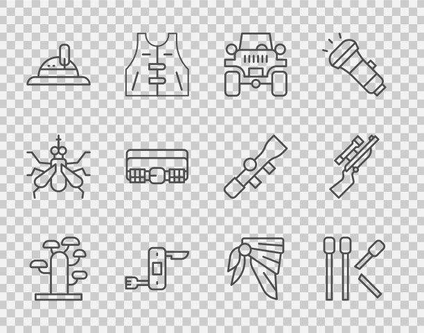 设置线非洲树匹配越野汽车图片下载