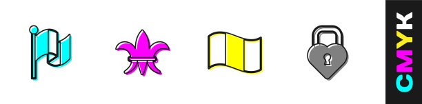 法国的旗帜是百合花和城堡图片下载